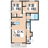 産交バス（熊本市周辺）/長嶺小学校入口 徒歩7分 1階 築13年 2LDKの間取り