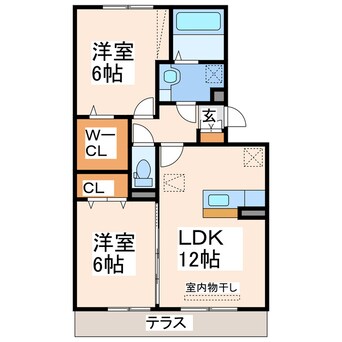 間取図 熊本都市バス（熊本市）/江津郵便局前 徒歩2分 1階 築11年