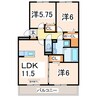 ぷらたなすⅢ 3LDKの間取り