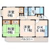 熊本市営バス/南町 徒歩3分 2階 築26年 3DKの間取り