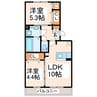 産交バス（熊本市周辺）/桜木小学校入口 徒歩2分 2階 築12年 2LDKの間取り