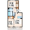 産交バス（熊本市周辺）/桜木小学校入口 徒歩2分 2階 築12年 2LDKの間取り