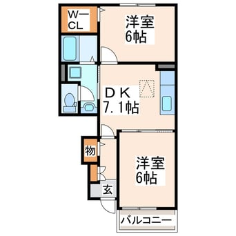 間取図 熊本バス/御船小学校前 徒歩2分 1階 築12年