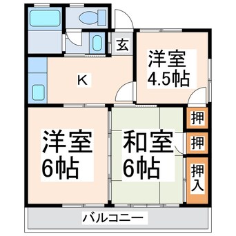 間取図 熊本市営バス/健軍神社入口 徒歩2分 1階 築41年