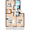 産交バス（熊本市周辺）/桜木三丁目 徒歩3分 2階 築11年 2LDKの間取り