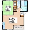 リバーレインOHANA 1LDKの間取り