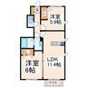コンパウンド白山 2LDKの間取り