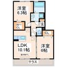 産交バス（熊本市）/江南病院前 徒歩2分 1階 築10年 2LDKの間取り