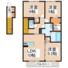 熊本都市バス（熊本市）/小峯営業所 徒歩3分 2階 築11年 3LDKの間取り