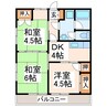 熊本都市バス（熊本市）/尾ノ上小学校前 徒歩1分 2階 築36年 3Kの間取り