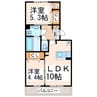 熊本市内バス/府内古閑 徒歩6分 1階 築10年 2LDKの間取り