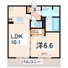 産交バス（熊本市）/桜木東小学校前 徒歩6分 2階 築10年 1LDKの間取り