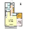 熊本市電Ａ系統<熊本市交通局>/健軍校前駅 徒歩6分 1階 築9年 1LDKの間取り