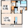 熊本都市バス（熊本市）/上の門 徒歩6分 2階 築8年 1LDKの間取り