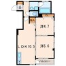 アヴェニール錦ケ丘 2LDKの間取り