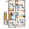 産交バス（熊本市）/秋津薬局前 徒歩6分 1-2階 築7年 3LDKの間取り