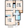 産交バス（熊本市）/秋津薬局前 徒歩6分 1階 築7年 2LDKの間取り