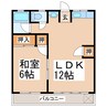 タウン前田 1LDKの間取り