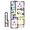 産交バス（熊本市）/託麻台入口 徒歩3分 2階 築17年 2LDKの間取り