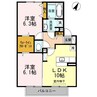 熊本市営バス/長嶺一丁目 徒歩4分 2階 築11年 2LDKの間取り