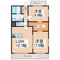 Spring長嶺南の間取図