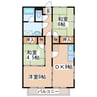 ハイムリバティ 3DKの間取り