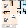 産交バス（熊本市）/神園入口 徒歩3分 2階 築22年 2LDKの間取り