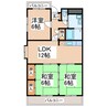 エイネメンションＢ 3LDKの間取り