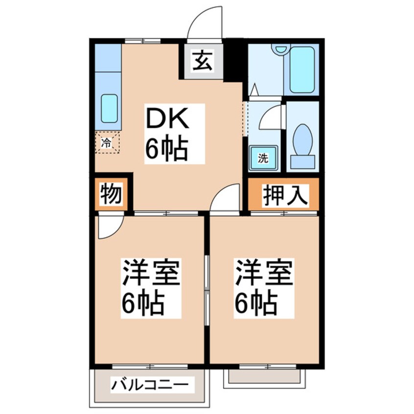 間取図 産交バス（熊本市周辺）/西上の前 徒歩3分 2階 築31年