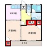 かつきハイツ 2Kの間取り