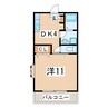 熊本市営バス/東京塚 徒歩2分 2階 築29年 1DKの間取り