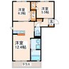 産交バス（熊本市周辺）/松の本 徒歩3分 1階 築14年 2LDKの間取り
