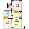 産交バス（上益城郡）/惣領 徒歩4分 1-1階 築7年 2LDKの間取り