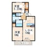 産交バス（熊本市）/御領 徒歩1分 2階 築14年 2LDKの間取り