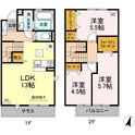 フルールブランの間取図