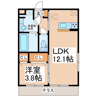 間取図 豊肥本線<阿蘇高原線>/光の森駅 徒歩66分 1階 築5年