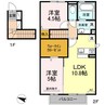 産交バス（熊本市）/小峯 徒歩4分 2階 築7年 2LDKの間取り