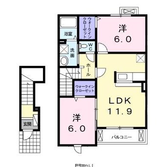 間取図 産交バス（上益城郡）/上安永 徒歩5分 2階 築5年