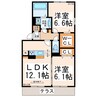 月出荘　second 2LDKの間取り