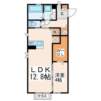 間取図 熊本都市バス（熊本市）/セイラタウン北 徒歩4分 1階 築5年