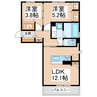 産交バス（上益城郡）/木山上町 徒歩5分 3階 築6年 2LDKの間取り