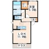 産交バス（熊本市）/合歓の平 徒歩3分 1階 築6年 1LDKの間取り