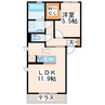産交バス（熊本市）/合歓の平 徒歩3分 1階 築6年 1LDKの間取り