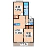 産交バス（熊本市周辺）/王田 徒歩3分 1階 築26年 2LDKの間取り