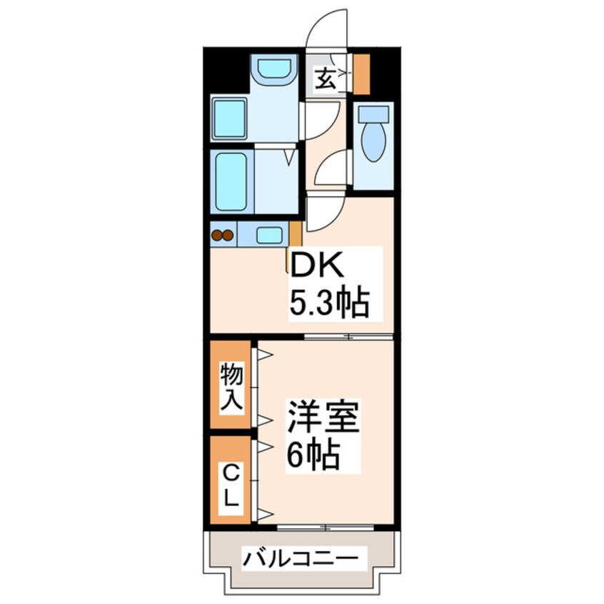 間取図 産交バス（熊本市）/北窪 徒歩4分 1階 築18年