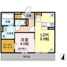 産交バス（熊本市）/秋津薬局前 徒歩2分 1階 築4年 1LDKの間取り