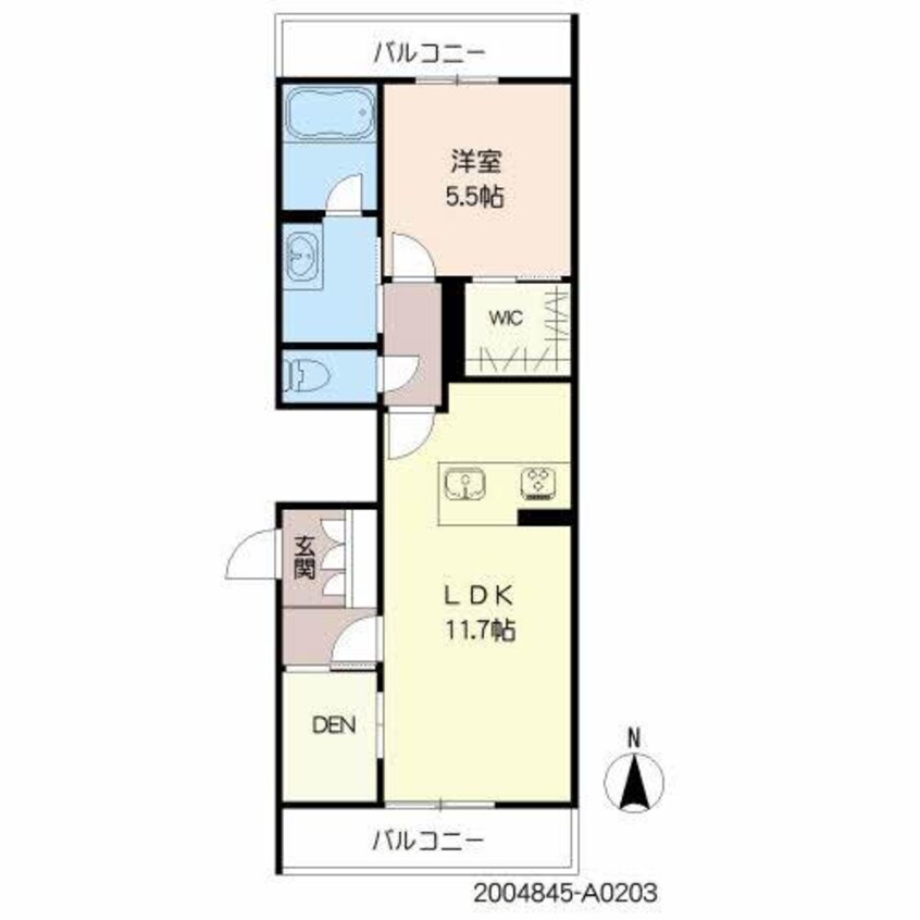 間取図 産交バス（熊本市）/錦ヶ丘住宅前 徒歩5分 2階 1年未満