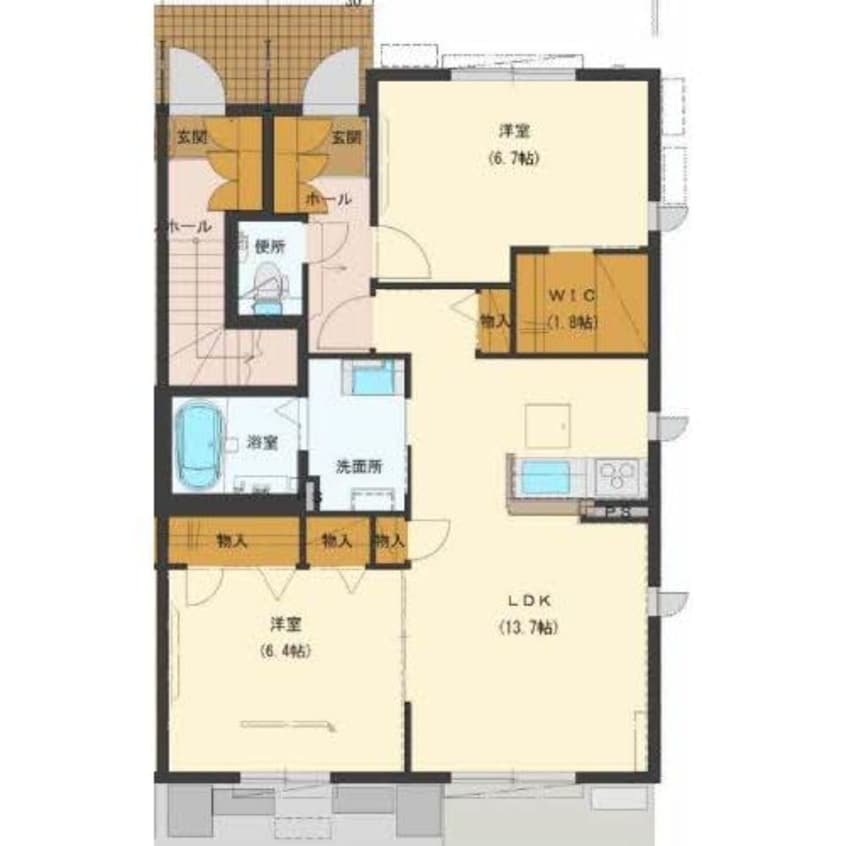 間取図 シャーメゾンコンフォーザ八反田