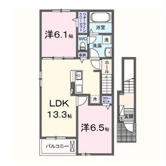 間取図 産交バス（熊本市）/桜木三丁目 徒歩10分 2階 1年未満