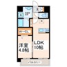 SQUARE大津 1LDKの間取り
